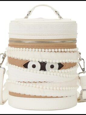 Faux Leather Mummy Crossbody Bag Adjustable Strap Halloween